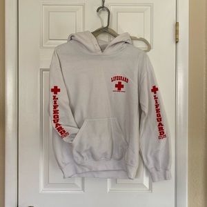 Gildan white lifeguard hoodie